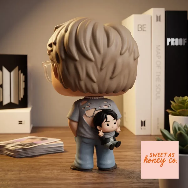 Detailed look of BTS RM with Jin Pack A Boo Ripped Shirt Funko Pop Rocks Resin Figure 2026 in Figures