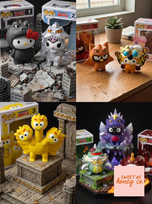 Authentic McDonald Hello Kitty and Friends x Godzilla Resin Figures 18 August 2026 product image at sweetashoneytees.com
