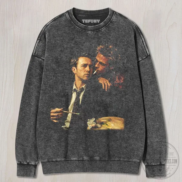 Fight Club Movie Poster Edward Norton Brad Pitt Tyler Durden T-Shirt 3 Fight Club Movie Poster Edward Norton Brad Pitt Tyler Durden T-Shirt