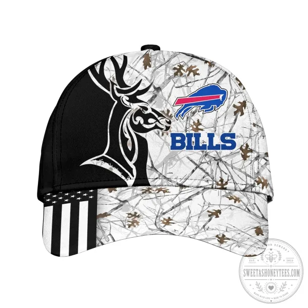 Buffalo Bills Deer Hunting Camouflage American Flag Baseball Cap Hat