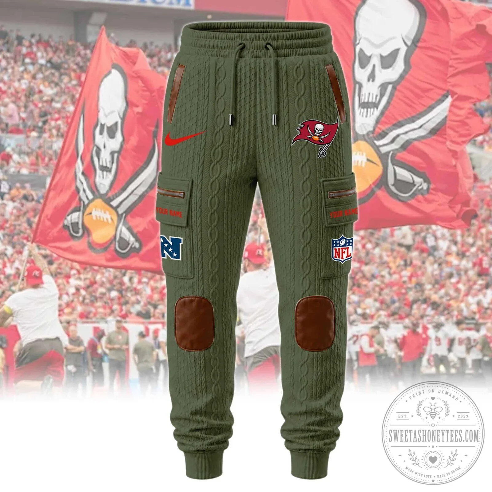 Tampa Bay Buccaneers NFL Sherpa Lined Cable Knit Hoodie and Jogger Pants Set 29 Tampa Bay Buccaneers NFL Sherpa Lined Cable Knit Hoodie and Jogger Pants Set