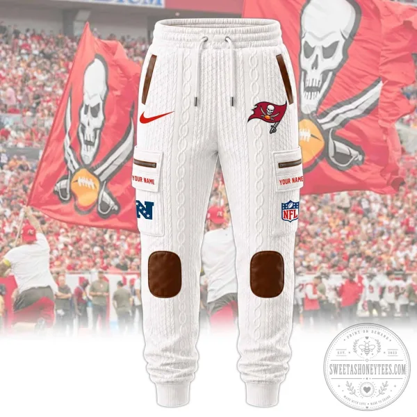 Tampa Bay Buccaneers NFL Sherpa Lined Cable Knit Hoodie and Jogger Pants Set 14 Tampa Bay Buccaneers NFL Sherpa Lined Cable Knit Hoodie and Jogger Pants Set