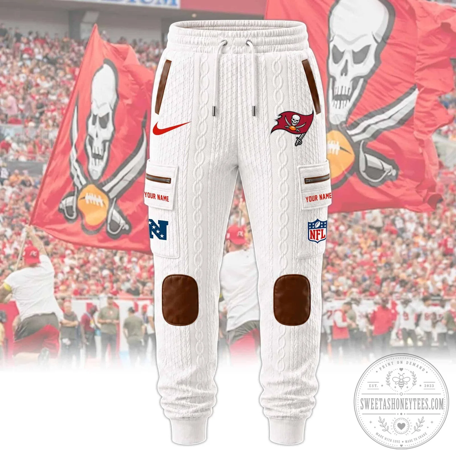 Tampa Bay Buccaneers NFL Sherpa Lined Cable Knit Hoodie and Jogger Pants Set 32 Tampa Bay Buccaneers NFL Sherpa Lined Cable Knit Hoodie and Jogger Pants Set
