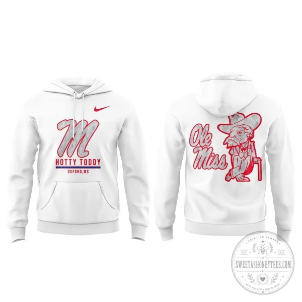 Ole Miss Game Day Hotty Toddy White Camo Hoodie
