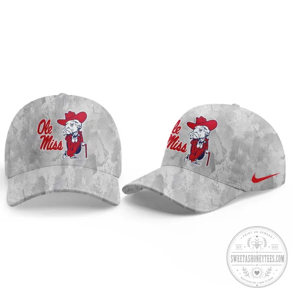 Ole Miss Game Day Hotty Toddy White Camo Hoodie