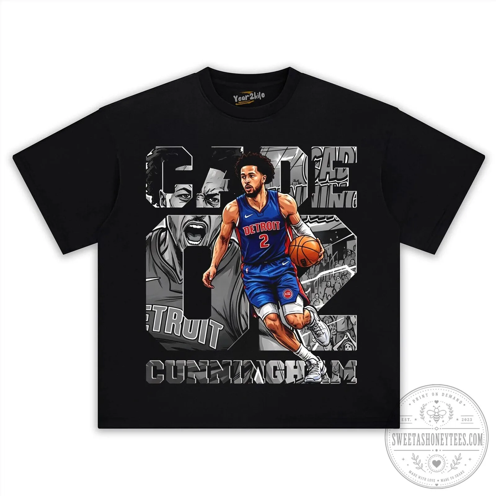 Cade Cunningham Detroit Pistons Basketball Player Graphic T-Shirt 7 Cade Cunningham Detroit Pistons Basketball Player Graphic T-Shirt