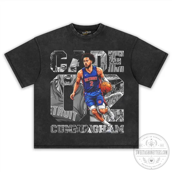 Cade Cunningham Detroit Pistons Basketball Player Graphic T-Shirt 1 Cade Cunningham Detroit Pistons Basketball Player Graphic T-Shirt