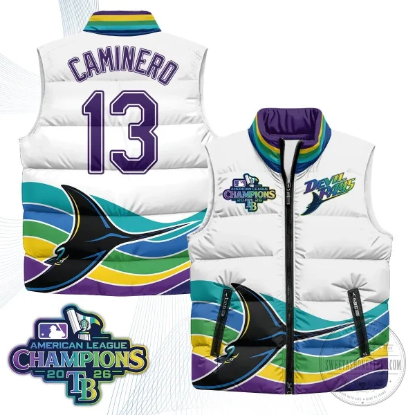 Tampa Bay Rays 2026 American League Champions Puffer Vest