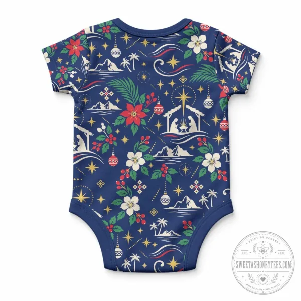Christmas in Cabo Verde Nativity Scene Baby Bodysuit Infant Romper