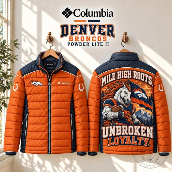 Denver Broncos Columbia Powder Lite II Puffer Jacket