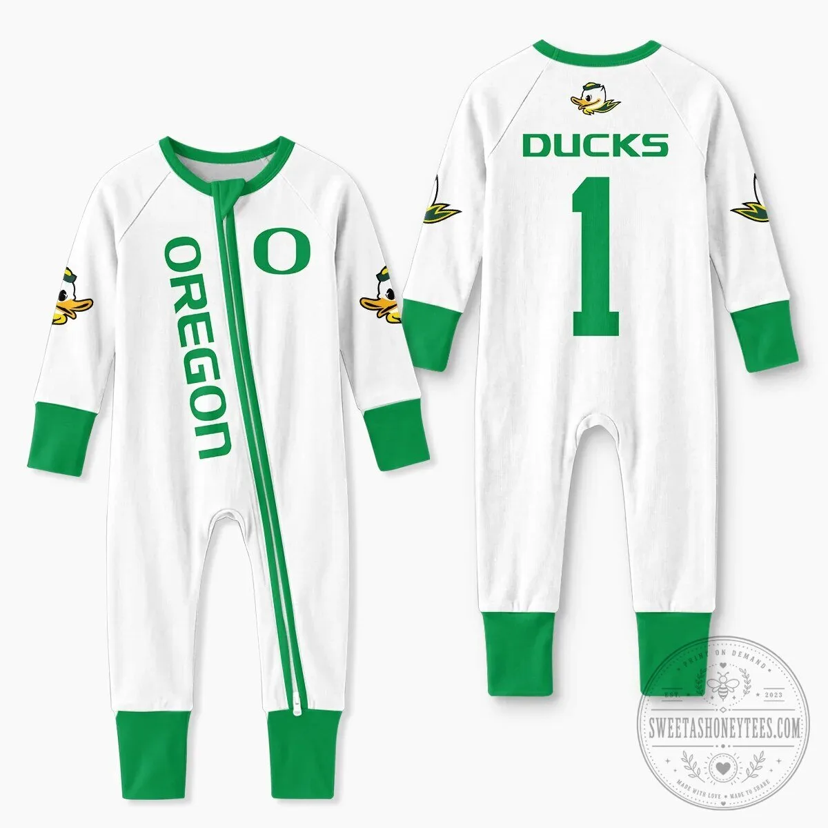 Oregon Ducks Football Team Baby Convertible Footie Romper 13 Oregon Ducks Football Team Baby Convertible Footie Romper