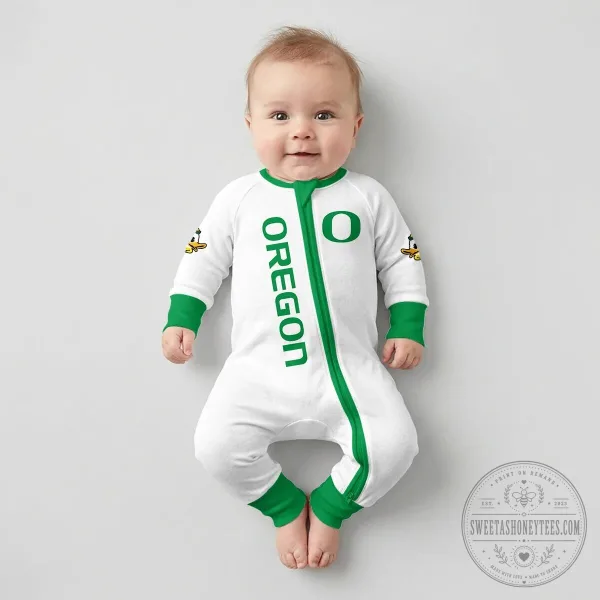 Oregon Ducks Football Team Baby Convertible Footie Romper 5 Oregon Ducks Football Team Baby Convertible Footie Romper