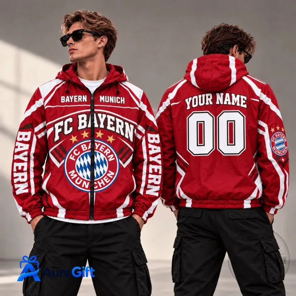 Bayern Munich Personalized Name and Number Windbreaker Jacket