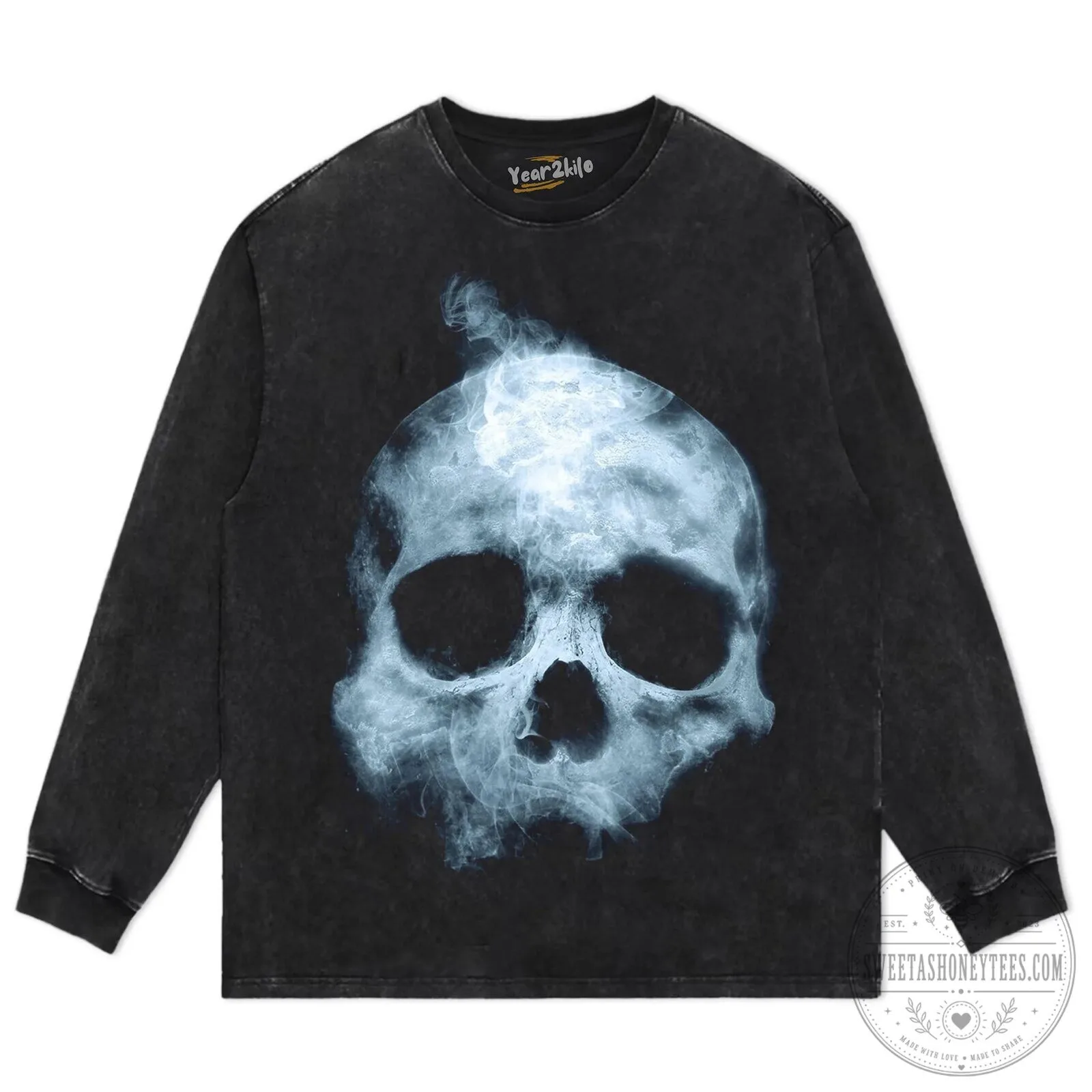 Horrible Skull Smoke Graphic Black T-Shirt 12 Horrible Skull Smoke Graphic Black T-Shirt