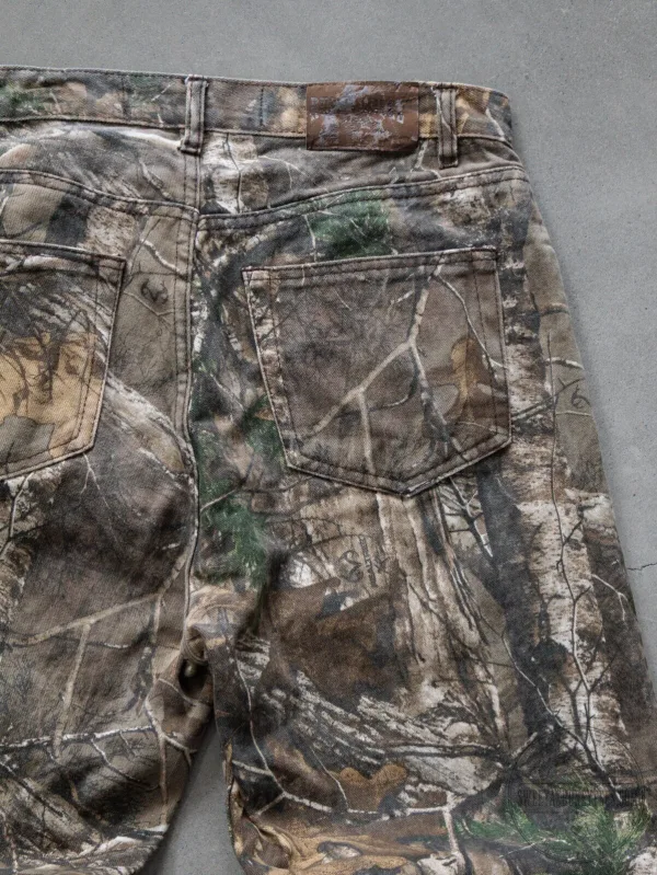Vintage Realtree Camouflage Hunting Pants for Men, Brown Woodland Design