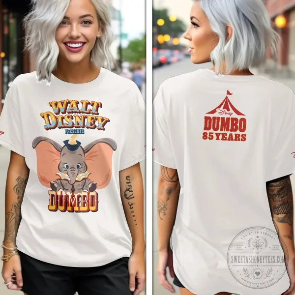 Dumbo The Flying Elephant 85th Anniversary Disney Movie Character T-Shirt