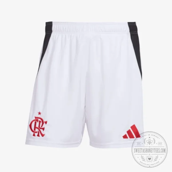 Flamengo 2025-2026 Home Kit White Football Shorts for Men
