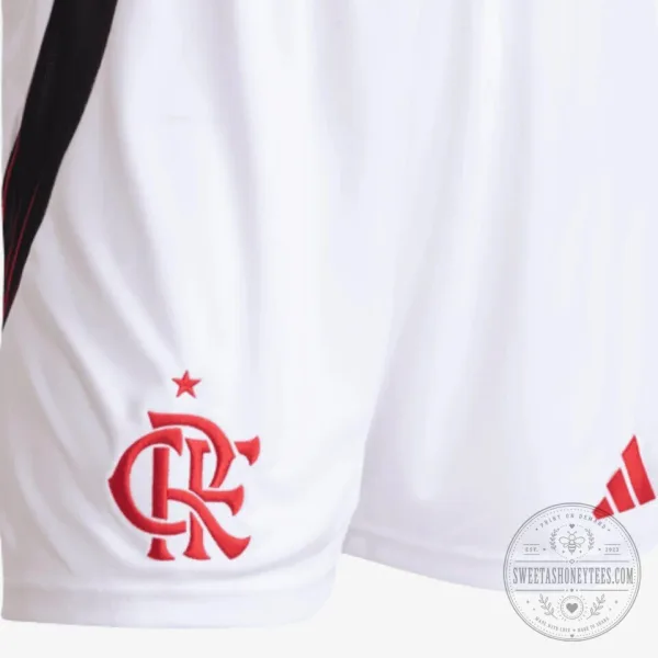 Flamengo 2025-2026 Home Kit White Football Shorts for Men