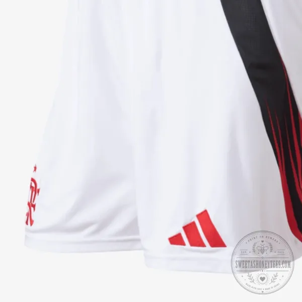 Flamengo 2025-2026 Home Kit White Football Shorts for Men