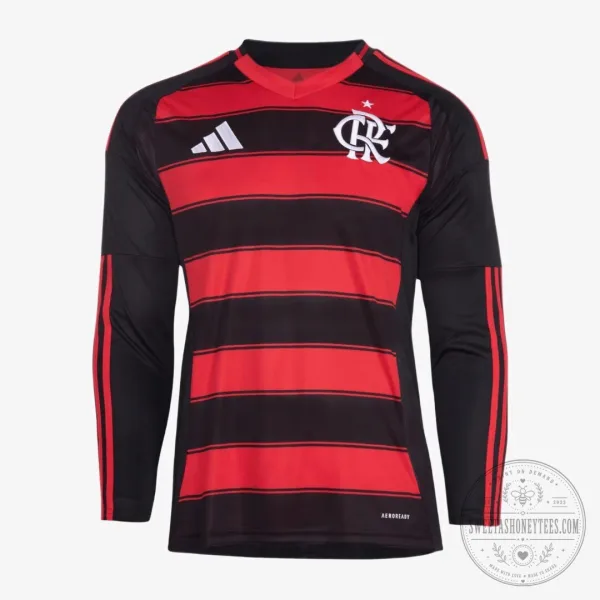 Flamengo Home 2025-2026 Long Sleeve Football Jersey for Men