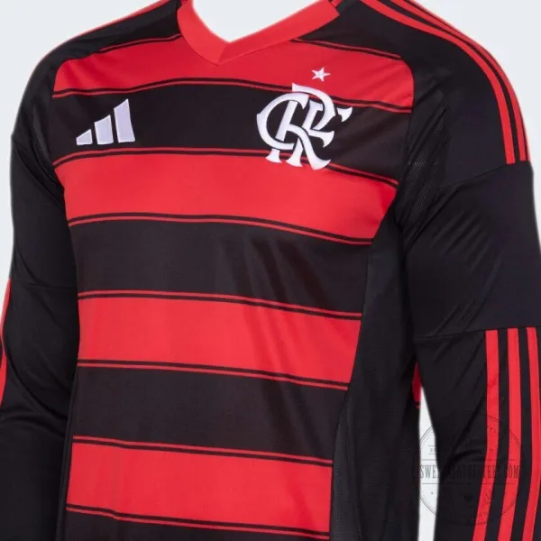Flamengo Home 2025-2026 Long Sleeve Football Jersey for Men