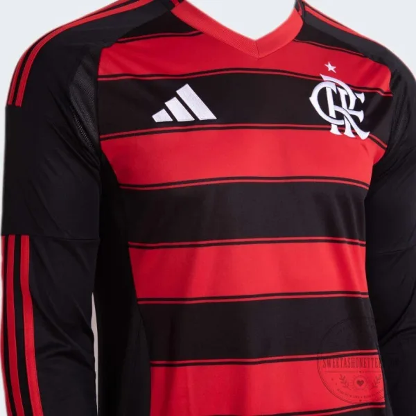 Flamengo Home 2025-2026 Long Sleeve Football Jersey for Men
