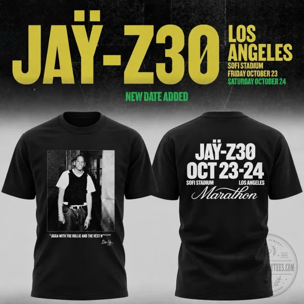 Jay-Z 30th Anniversary Marathon Tour Concert Black T-Shirt