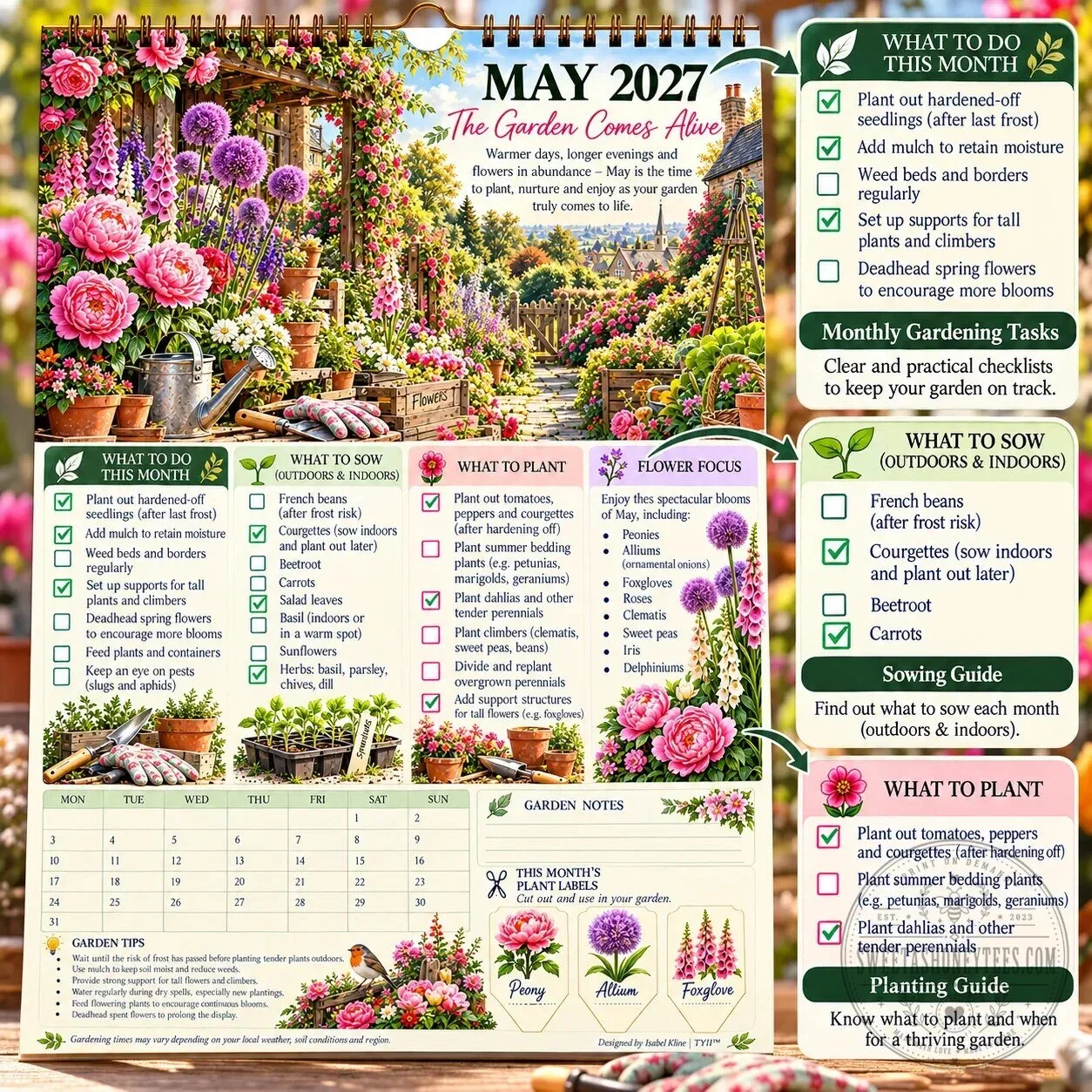 2027 Four Seasons Garden Monthly Planner Calendar with Planting Guide and Tasks 2D 11 2027 Four Seasons Garden Monthly Planner Calendar with Planting Guide and Tasks 2D