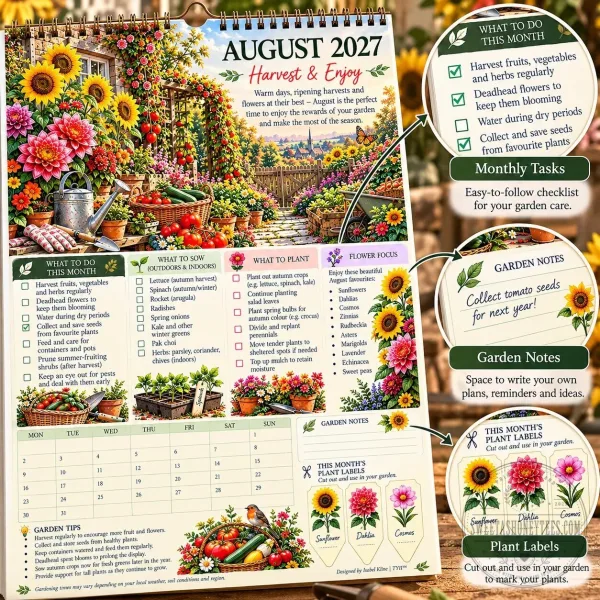 2027 Four Seasons Garden Monthly Planner Calendar with Planting Guide and Tasks 2D 2 2027 Four Seasons Garden Monthly Planner Calendar with Planting Guide and Tasks 2D