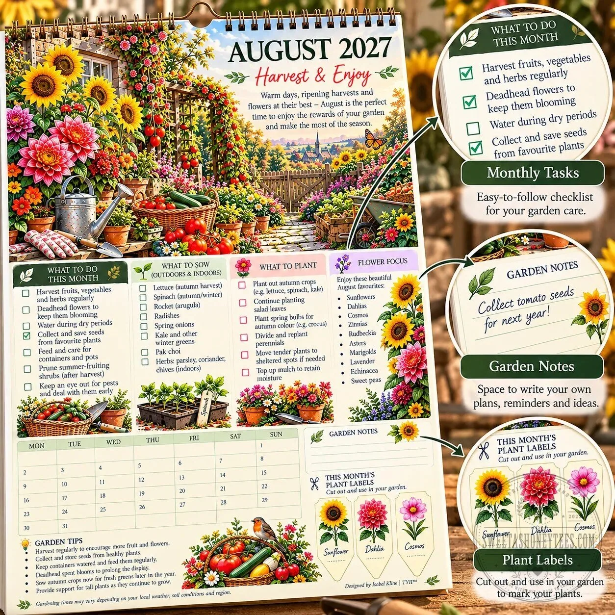 2027 Four Seasons Garden Monthly Planner Calendar with Planting Guide and Tasks 2D 12 2027 Four Seasons Garden Monthly Planner Calendar with Planting Guide and Tasks 2D