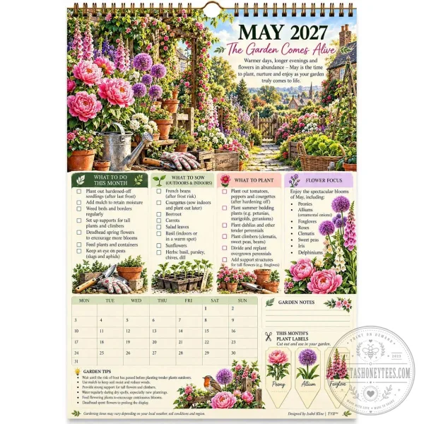 2027 Four Seasons Garden Monthly Planner Calendar with Planting Guide and Tasks 2D 5 2027 Four Seasons Garden Monthly Planner Calendar with Planting Guide and Tasks 2D