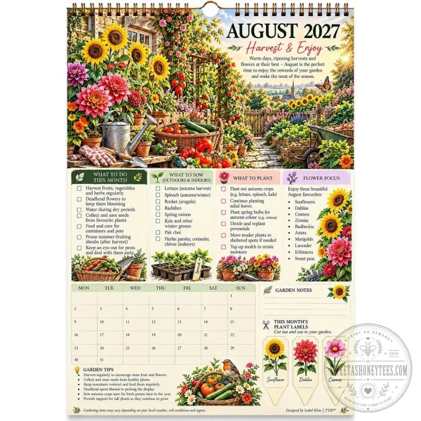 2027 Four Seasons Garden Monthly Planner Calendar with Planting Guide and Tasks 2D 7 2027 Four Seasons Garden Monthly Planner Calendar with Planting Guide and Tasks 2D
