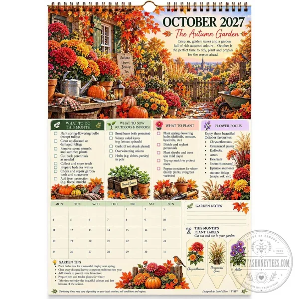 2027 Four Seasons Garden Monthly Planner Calendar with Planting Guide and Tasks 2D 8 2027 Four Seasons Garden Monthly Planner Calendar with Planting Guide and Tasks 2D