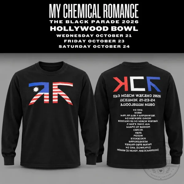 My Chemical Romance The Black Parade Hollywood Bowl 2026 Long Sleeve T-Shirt