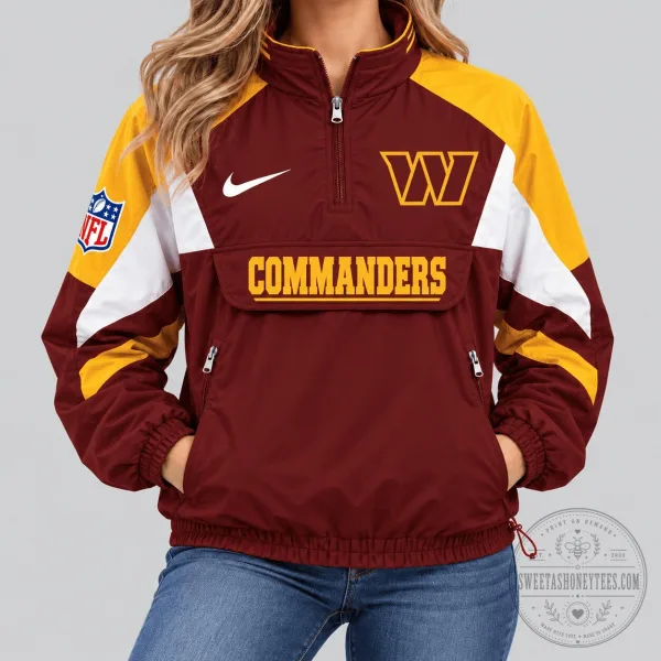 Washington Commanders NFL Half-Zip Pullover Anorak Jacket