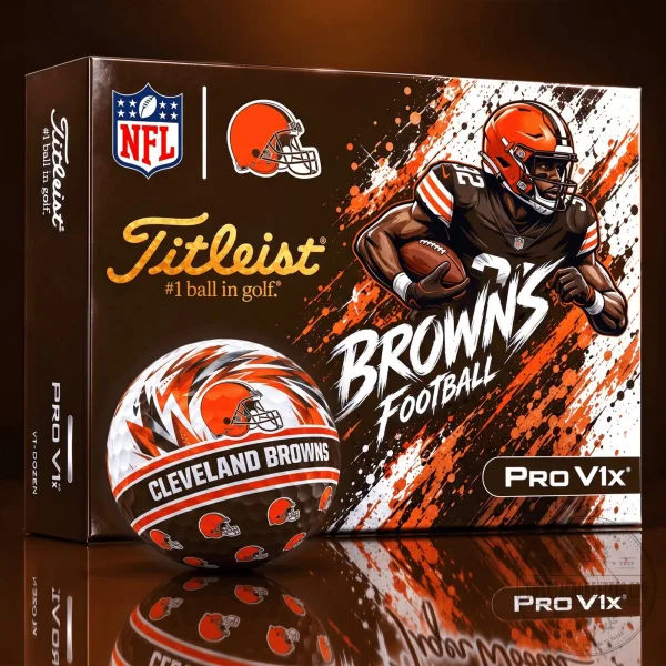 Cleveland Browns Football Team Logo Titleist Golf Balls