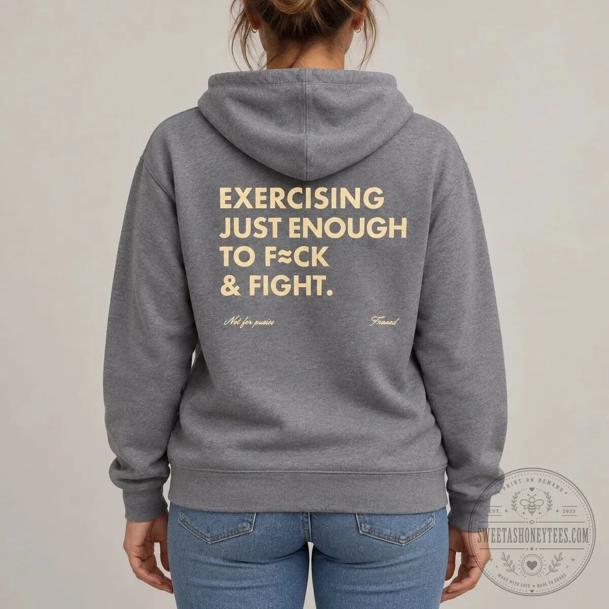 Exercising Just Enough To Fight Funny Adult Gym Humor Quote T-Shirt 13 Exercising Just Enough To Fight Funny Adult Gym Humor Quote T-Shirt