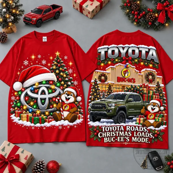 Toyota Buc-ee's Christmas Cabin Holiday Truck Graphic T-Shirt