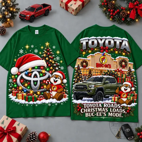 Toyota Buc-ee's Christmas Cabin Holiday Truck Graphic T-Shirt