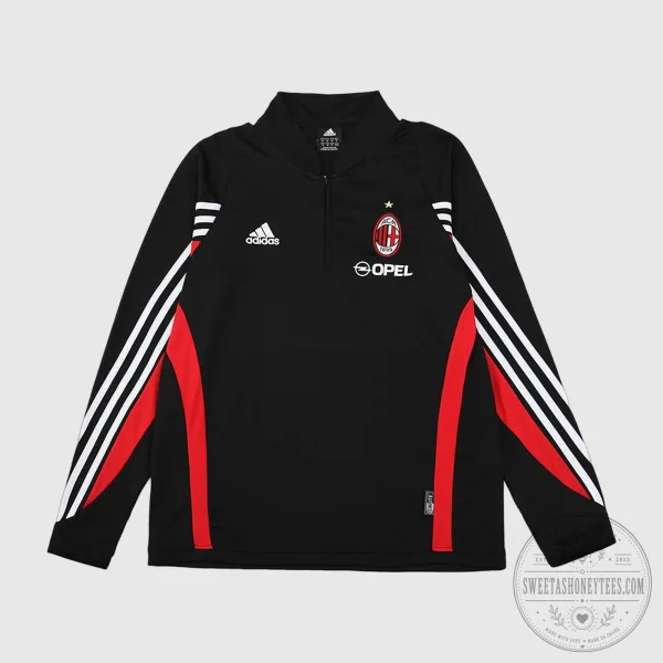 AC Milan 2003-2004 Retro Training Top Long Sleeve Quarter Zip Shirt