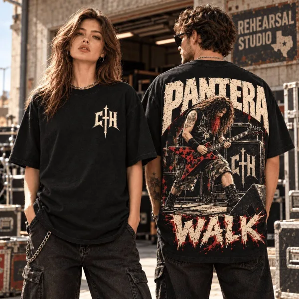 Pantera Walk Dimebag Darrell Guitarist Heavy Metal Band Music T-Shirt