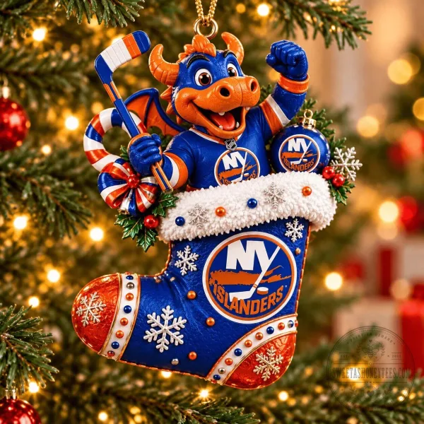 New York Islanders Sparky The Dragon Christmas Holiday Ornament