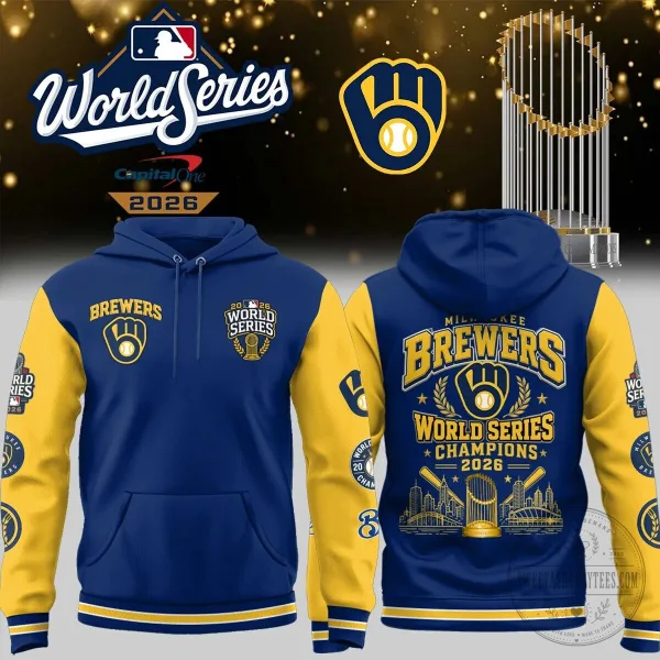 2026 World Series Champions Baseball Hoodie - Milwaukee Brewers Gear