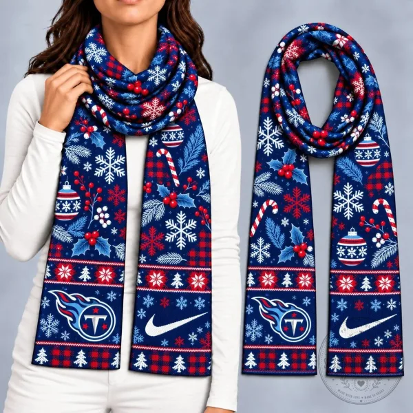 Tennessee Titans NFL Christmas Holiday Winter Scarf
