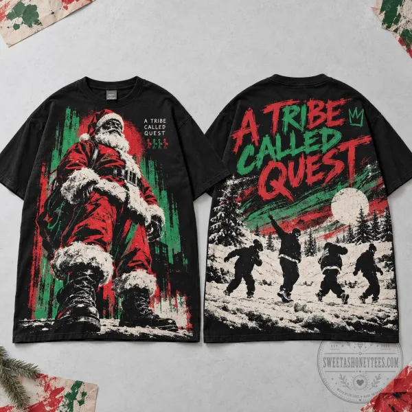 A Tribe Called Quest Christmas Santa Can I Kick It Holiday T-Shirt