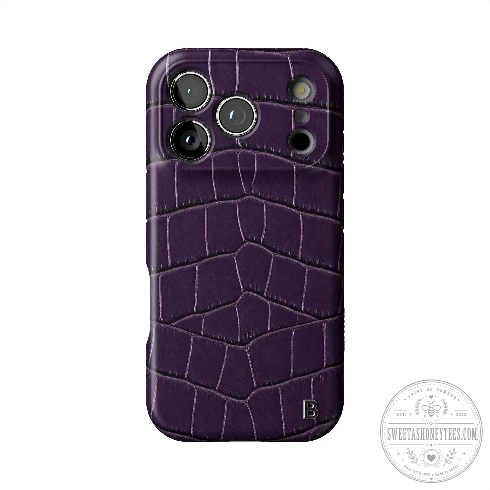 Purple Alligator Embossed Leather iPhone Case 9 Purple Alligator Embossed Leather iPhone Case