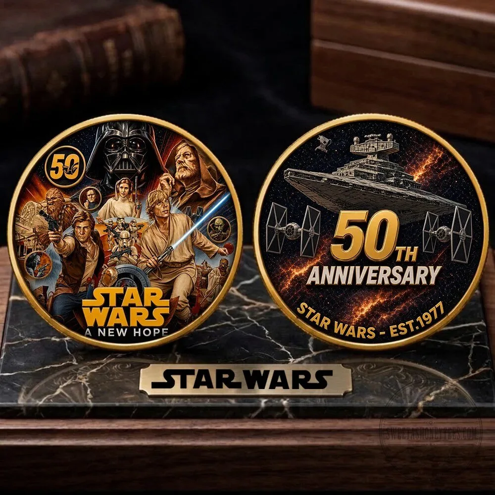 Commemorative Coin for the 50th Anniversary of Star Wars: A New Hope Collectible 1 Commemorative Coin for the 50th Anniversary of Star Wars: A New Hope Collectible