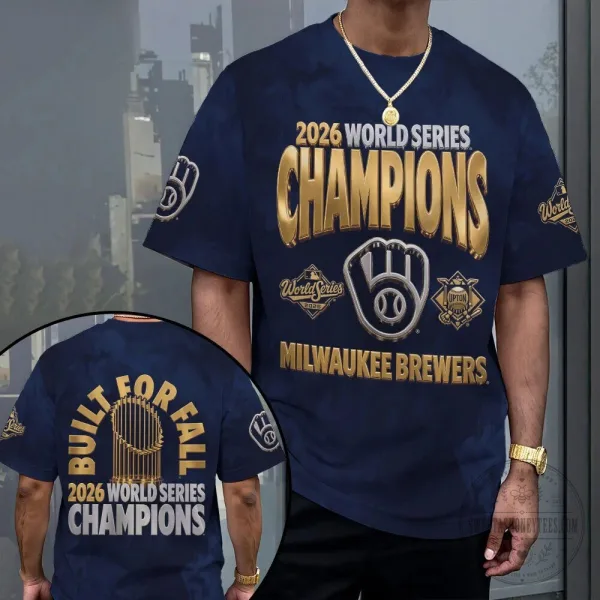 Milwaukee Brewers 2026 World Series Champion Fan T-Shirt for Baseball Enthusiasts