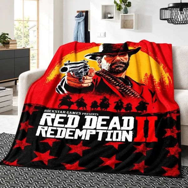 Red Dead Redemption II Rockstar Games Western Cowboy Video Game Blanket
