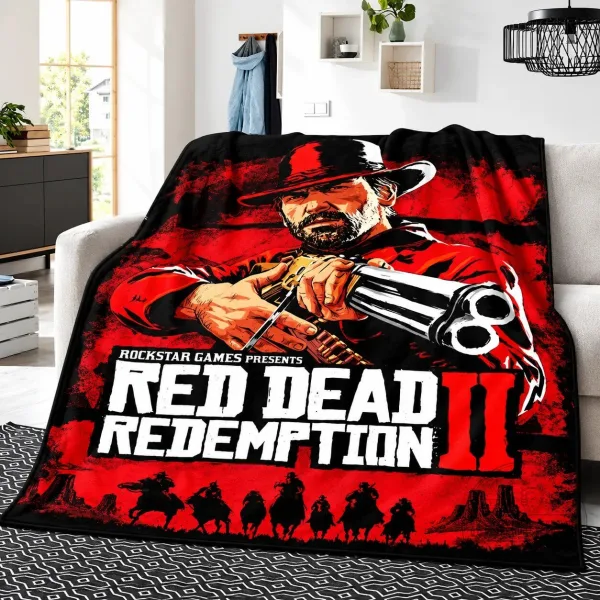 Red Dead Redemption II Rockstar Games Western Cowboy Video Game Blanket